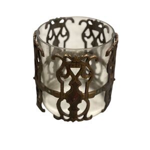 Antique Gothic Style Cathederal Candle Glass Holder